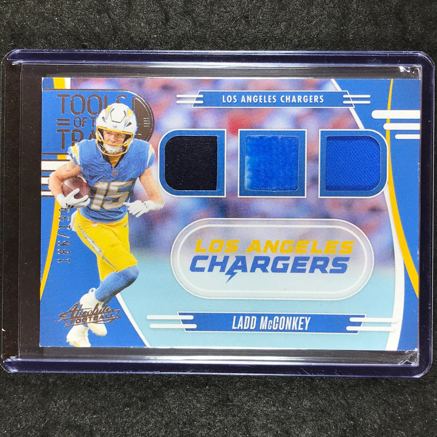 2025 Absolute Football LADD MCCONKEY Tools of the Trade Jersey Triple 186/199