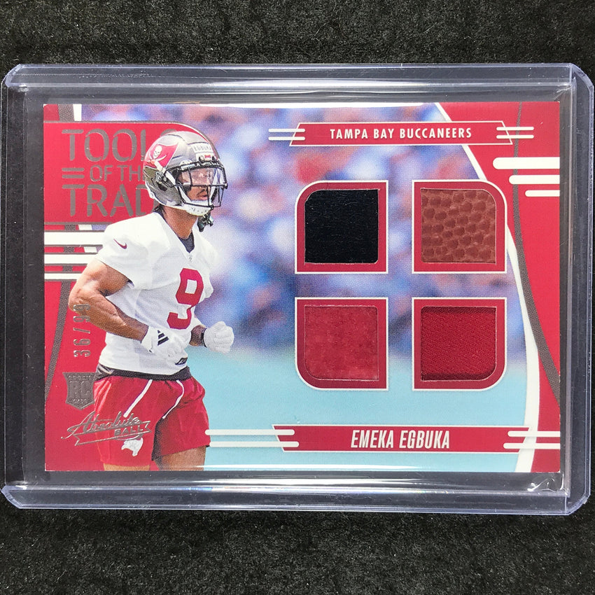 2025 Absolute Football EMEKA EGBUKA Tools of the Trade Rookie Jersey Quad 36/99