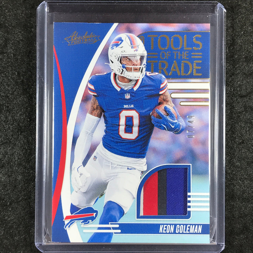 2025 Absolute Football KEON COLEMAN Tools of the Trade Patch Relic Prime 7/49