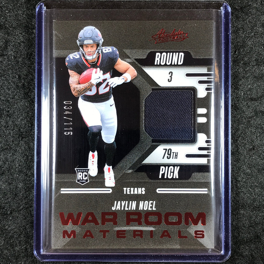 2025 Absolute Football JAYLIN NOEL War Room Materials Rookie Jersey Relic 34/115