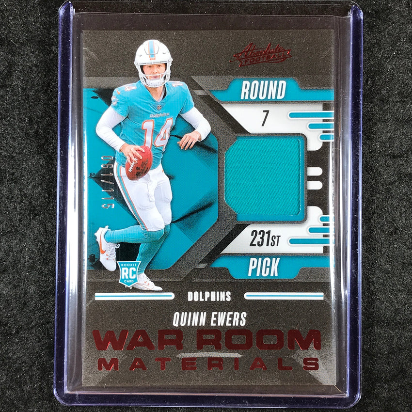 2025 Absolute Football QUINN EWERS War Room Materials Rookie Jersey Relic 61/115