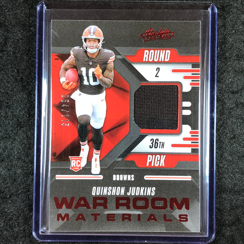 2025 Absolute Football QUINSHON JUDKINS War Room Materials Rookie Jersey 54/115