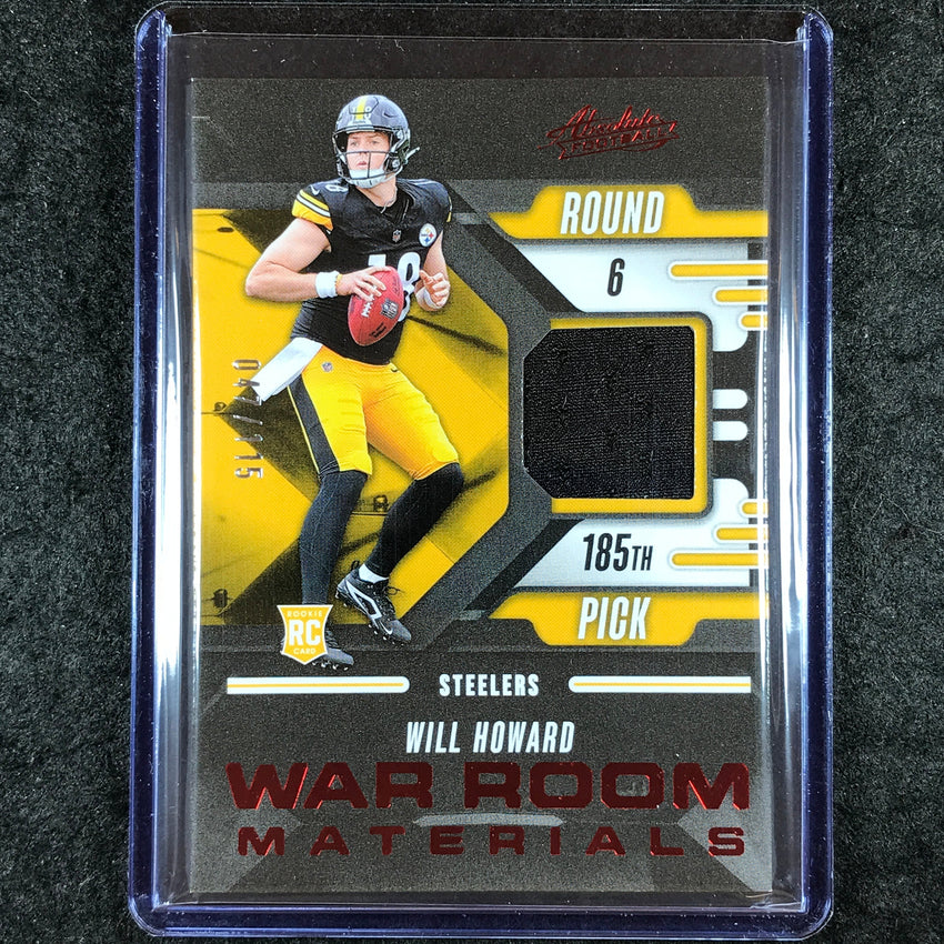 2025 Absolute Football WILL HOWARD War Room Materials Rookie Jersey Relic 47/115