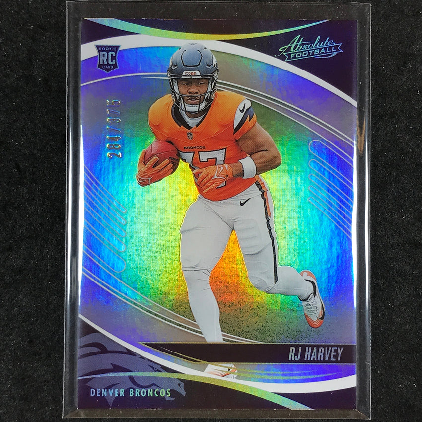 2025 Absolute Football RJ HARVEY Rookie Base Silver Spectrum /375 #173