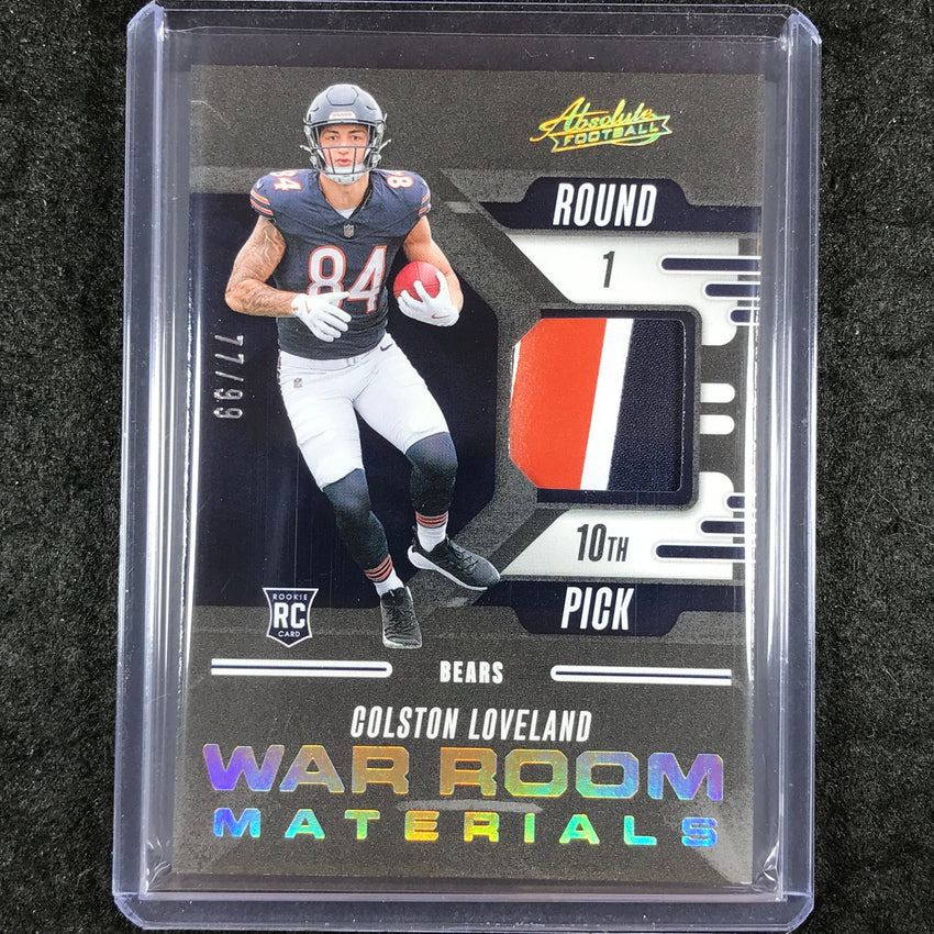 2025 Absolute COLSTON LOVELAND War Room Materials Rookie Patch Gold 77/99