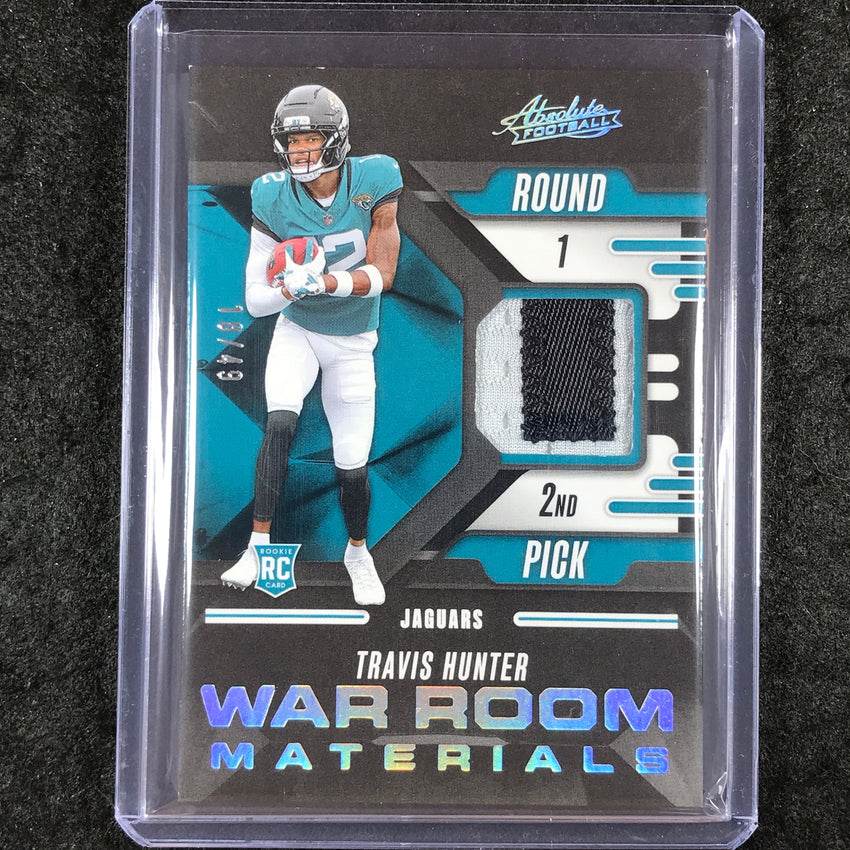 2025 Absolute TRAVIS HUNTER War Room Materials Rookie Patch Silver 18/49