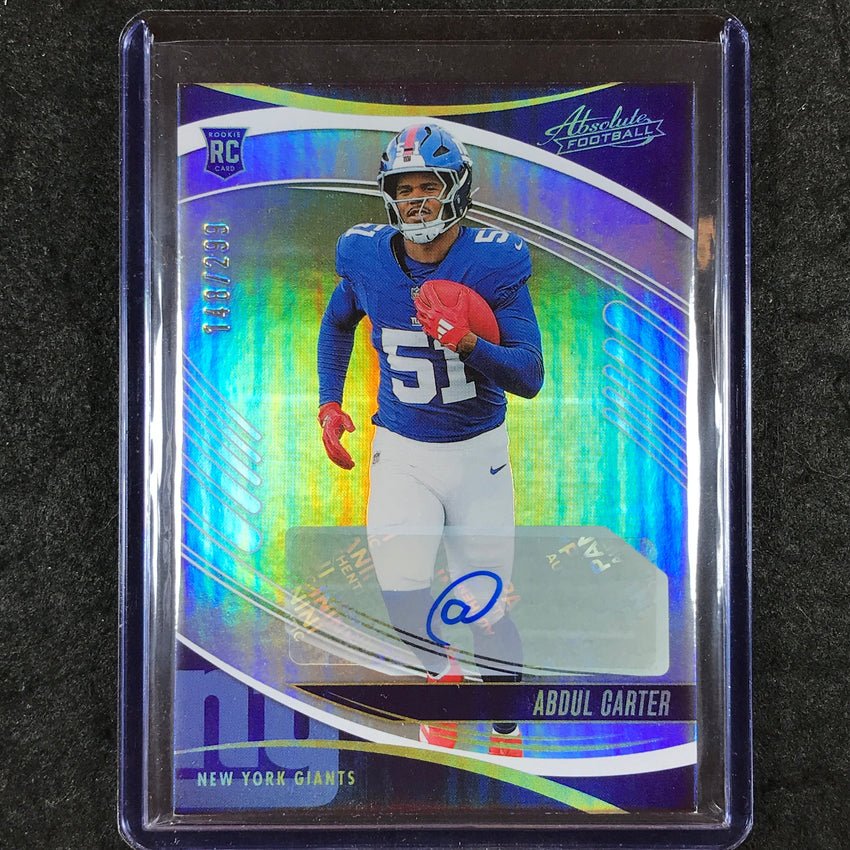 2025 Absolute Football ABDUL CARTER Signature Rookies Auto Spectrum 148/299 #101