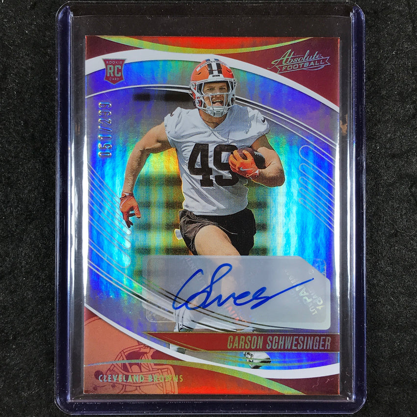 2025 Absolute CARSON SCHWESINGER Signature Rookies Auto Spectrum 51/299 #112
