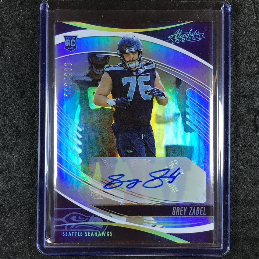 2025 Absolute Football GREY ZABEL Signature Rookies Auto Spectrum 112/299 #125