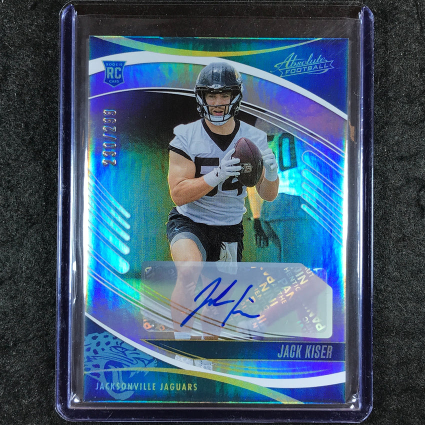 2025 Absolute Football JACK KISER Signature Rookies Auto Spectrum 230/299 #129