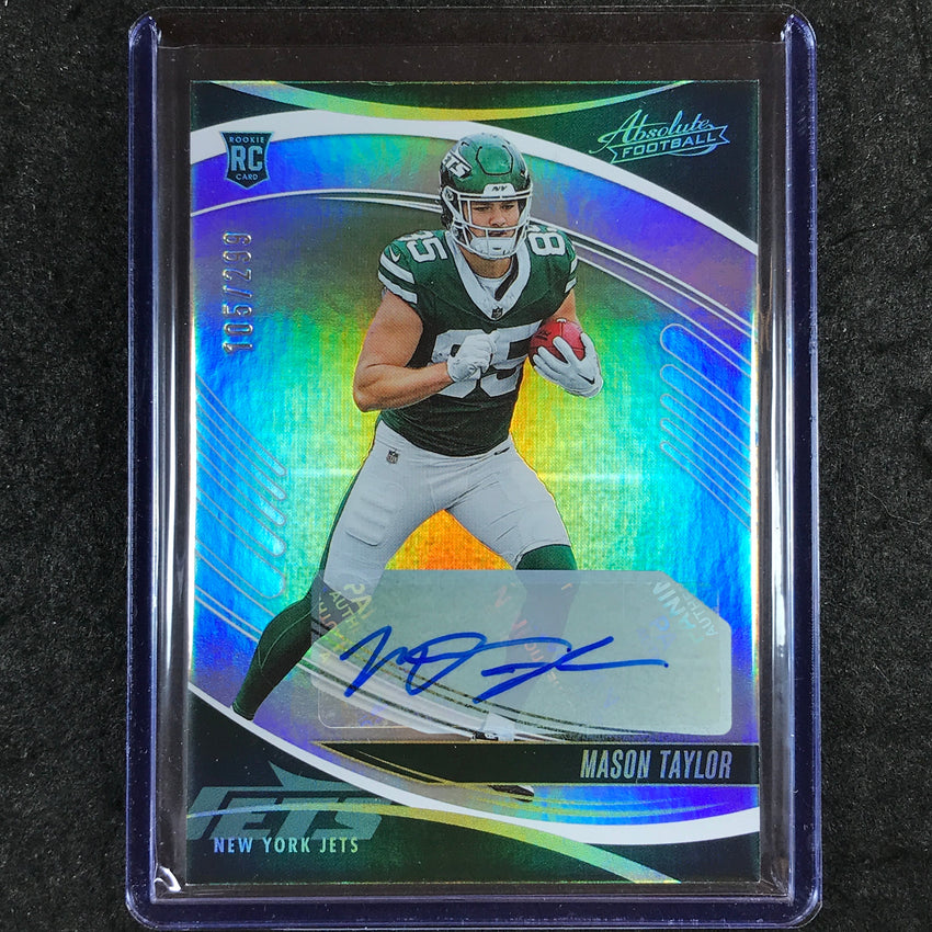 2025 Absolute Football MASON TAYLOR Signature Rookies Auto Spectrum 105/299 #157