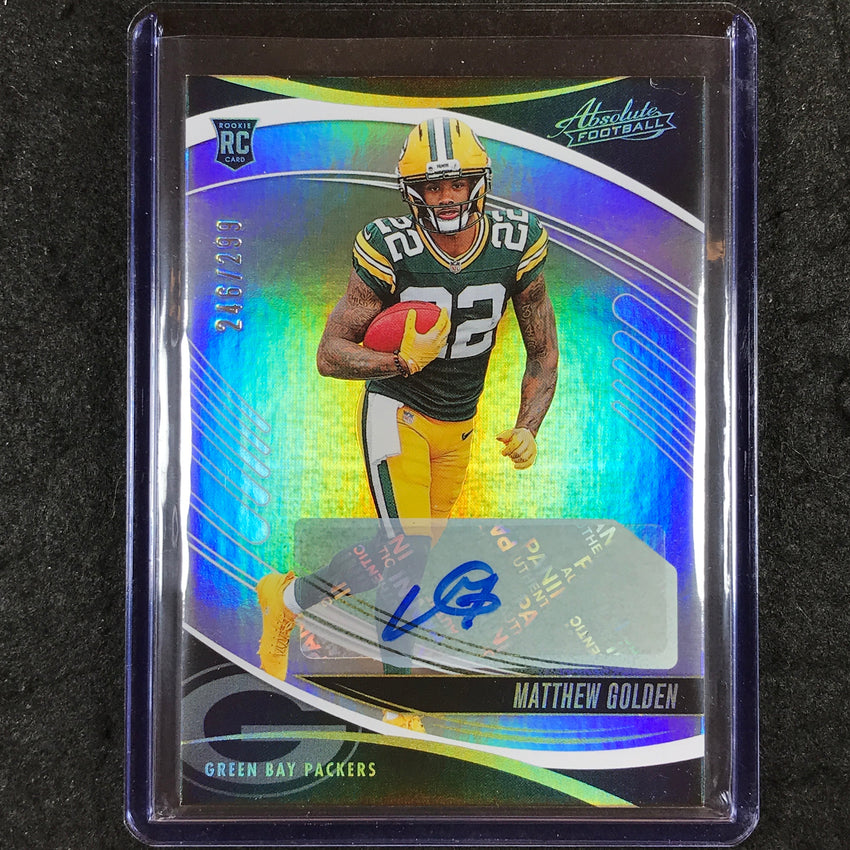 2025 Absolute MATTHEW GOLDEN Signature Rookies Auto Spectrum 246/299 #158