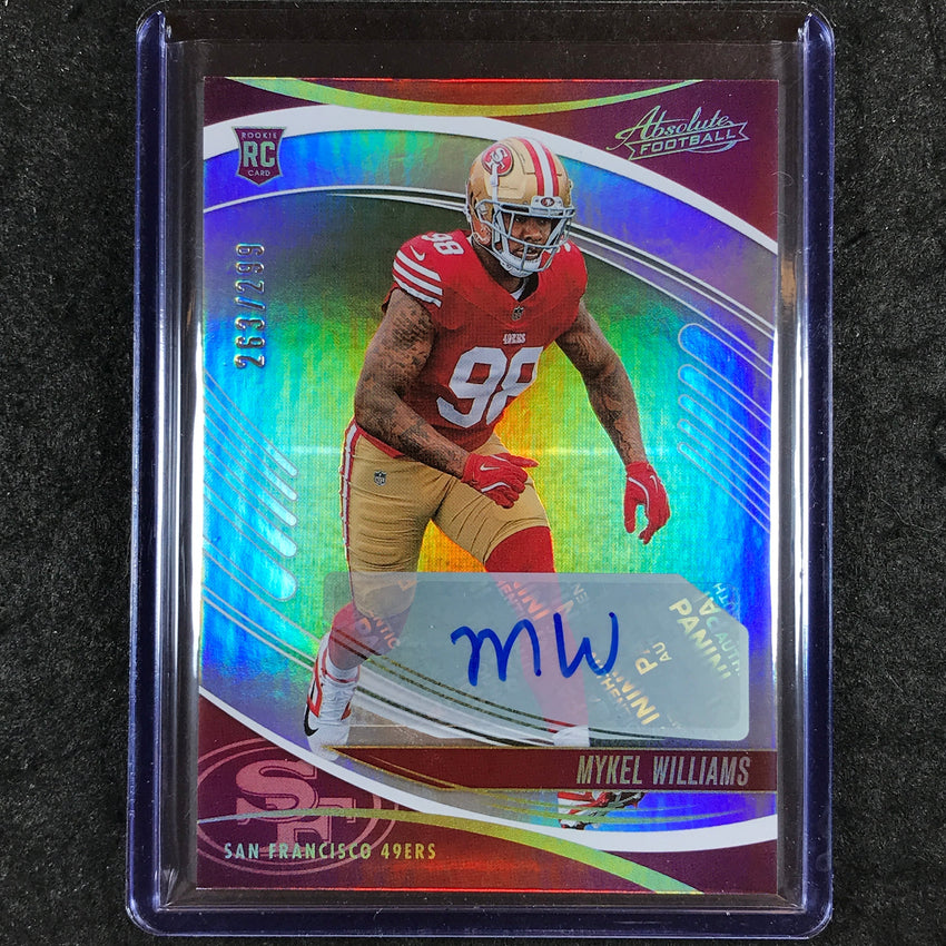 2025 Absolute MYKEL WILLIAMS Signature Rookies Auto Spectrum 263/299 #161