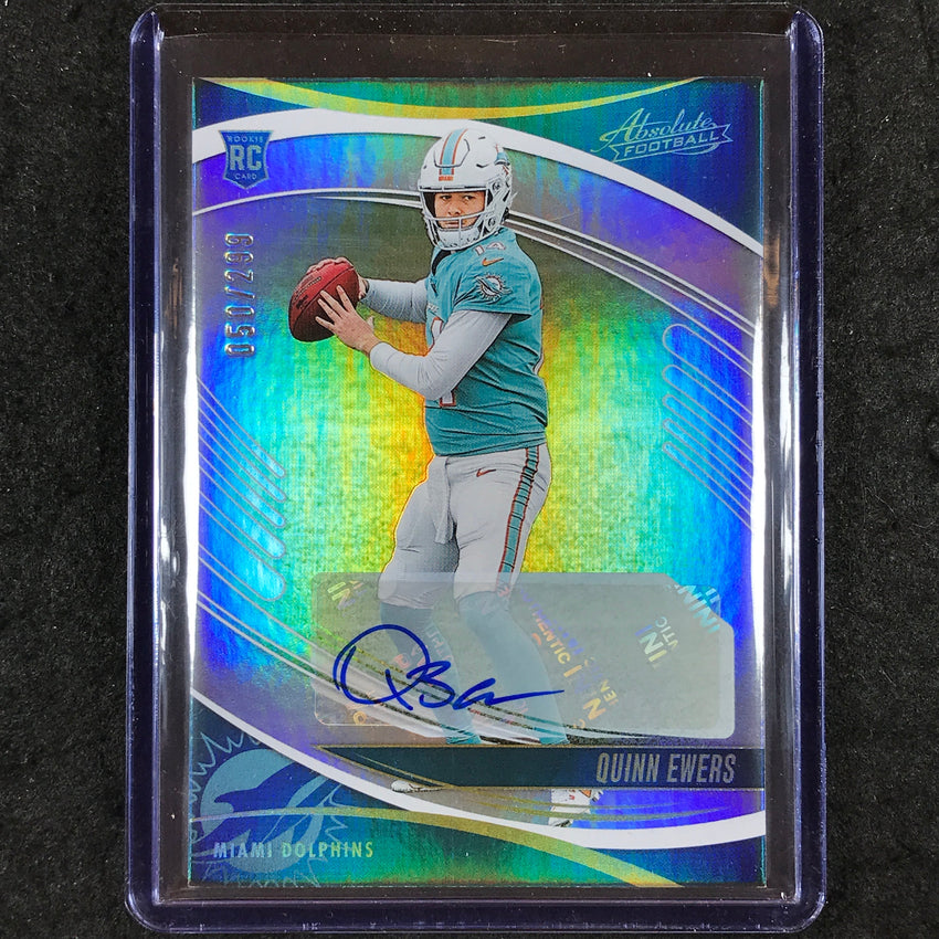 2025 Absolute Football QUINN EWERS Signature Rookies Auto Spectrum 50/299 #170