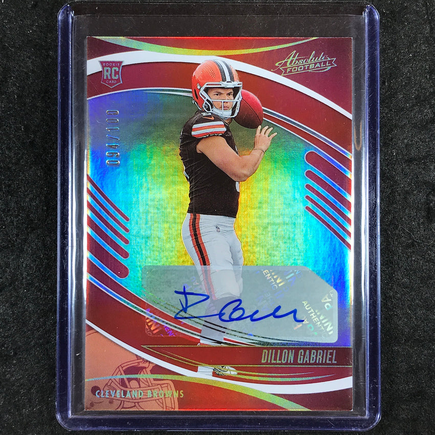 2025 Absolute Football DILLON GABRIEL Signature Rookies Auto Red 94/100 #117