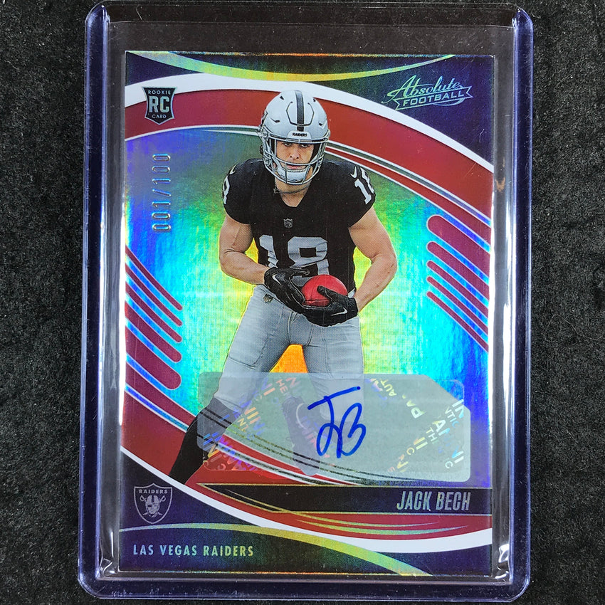 2025 Absolute Football JACK BECH Signature Rookies Auto Red 1/100 #128