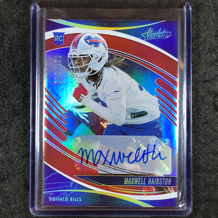 2025 Absolute Football MAXWELL HAIRSTON Signature Rookies Auto Red 73/100 #159