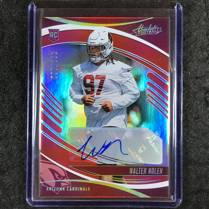 2025 Absolute Football WALTER NOLEN Signature Rookies Auto Red 99/100 #196
