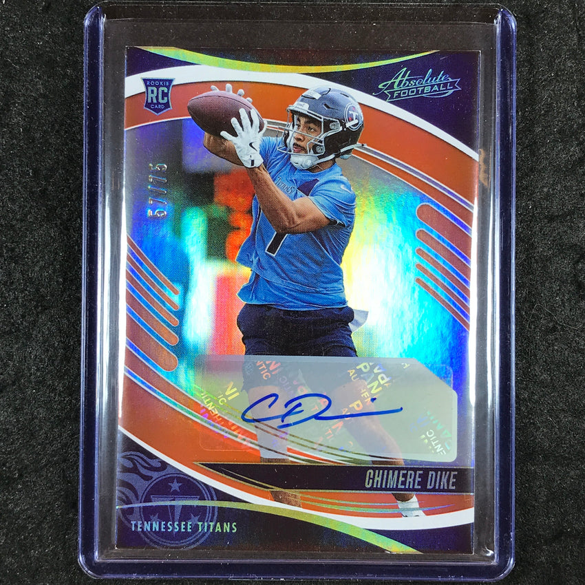 2025 Absolute Football CHIMERE DIKE Signature Rookies Auto Orange 57/75 #113