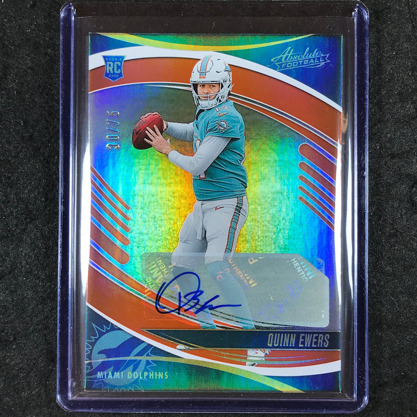 2025 Absolute Football QUINN EWERS Signature Rookies Auto Orange 30/75 #170