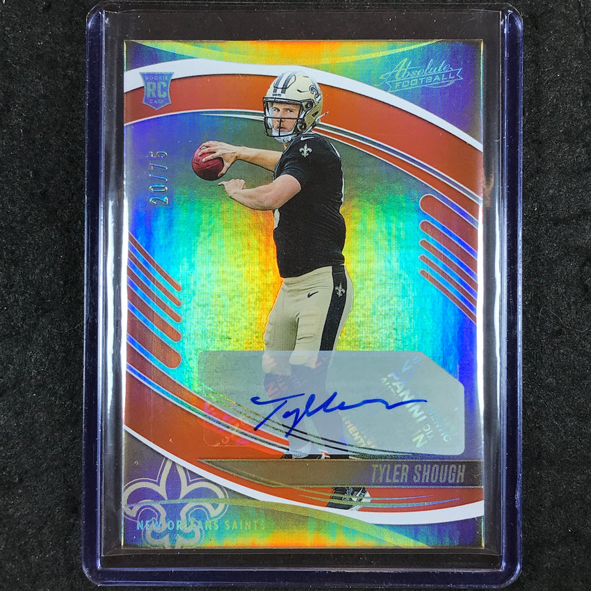 2025 Absolute Football TYLER SHOUGH Signature Rookies Auto Orange 20/75 #194