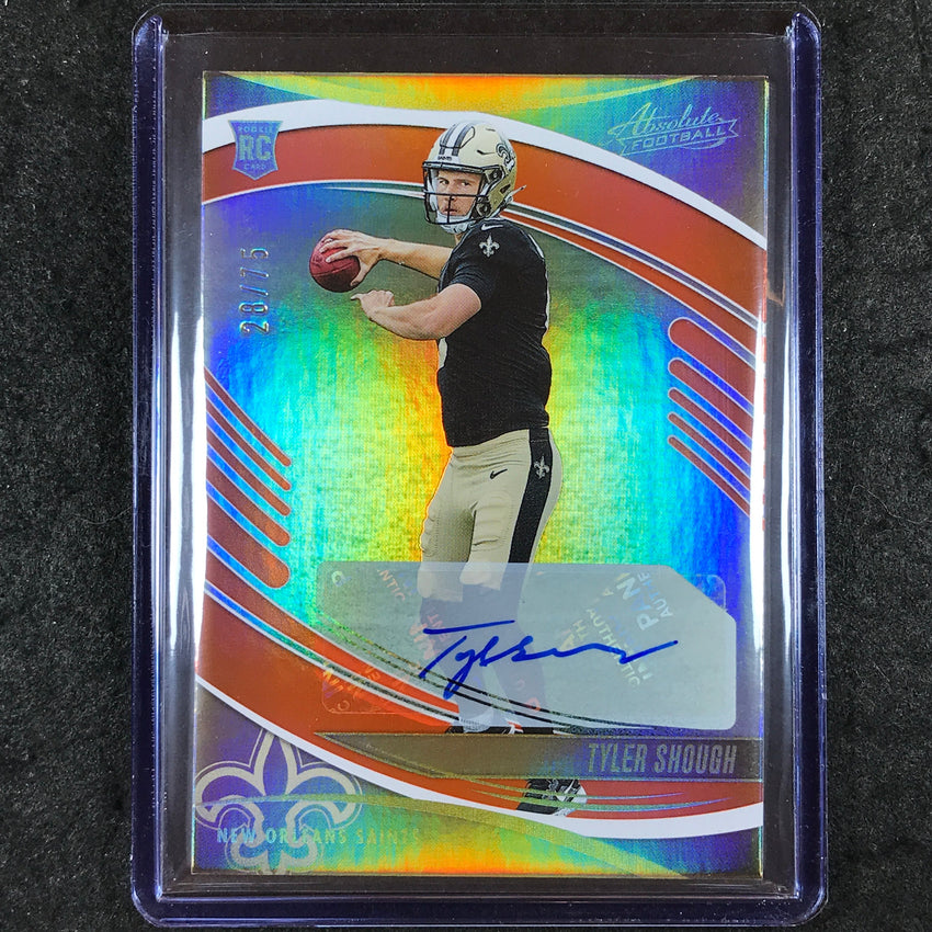 2025 Absolute Football TYLER SHOUGH Signature Rookies Auto Orange 28/75 #194