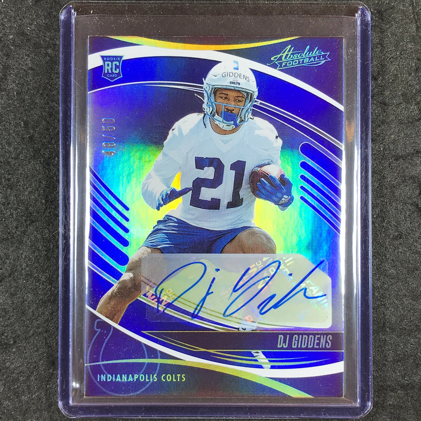 2025 Absolute Football DJ GIDDENS Signature Rookies Auto Blue 48/50 #118