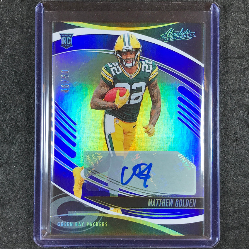 2025 Absolute Football MATTHEW GOLDEN Signature Rookies Auto Blue 46/50 #158