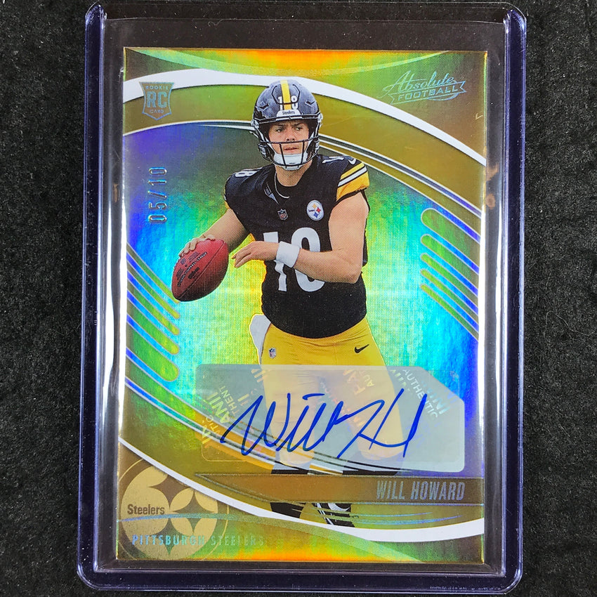 2025 Absolute Football WILL HOWARD Signature Rookies Auto Gold 5/10 #197