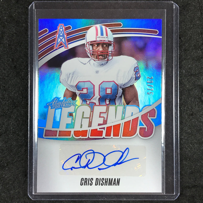 2025 Absolute Football CRIS DISHMAN Absolute Legends Signatures Auto Red 29/75