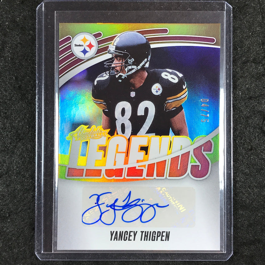 2025 Absolute Football YANCEY THIGPEN Absolute Legends Signatures Auto Red 4/75