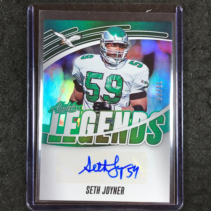 2025 Absolute Football SETH JOYNER Absolute Legends Signatures Auto Green 15/25