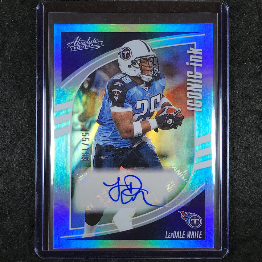 2025 Absolute Football LENDALE WHITE Iconic Ink Auto Silver 155/199