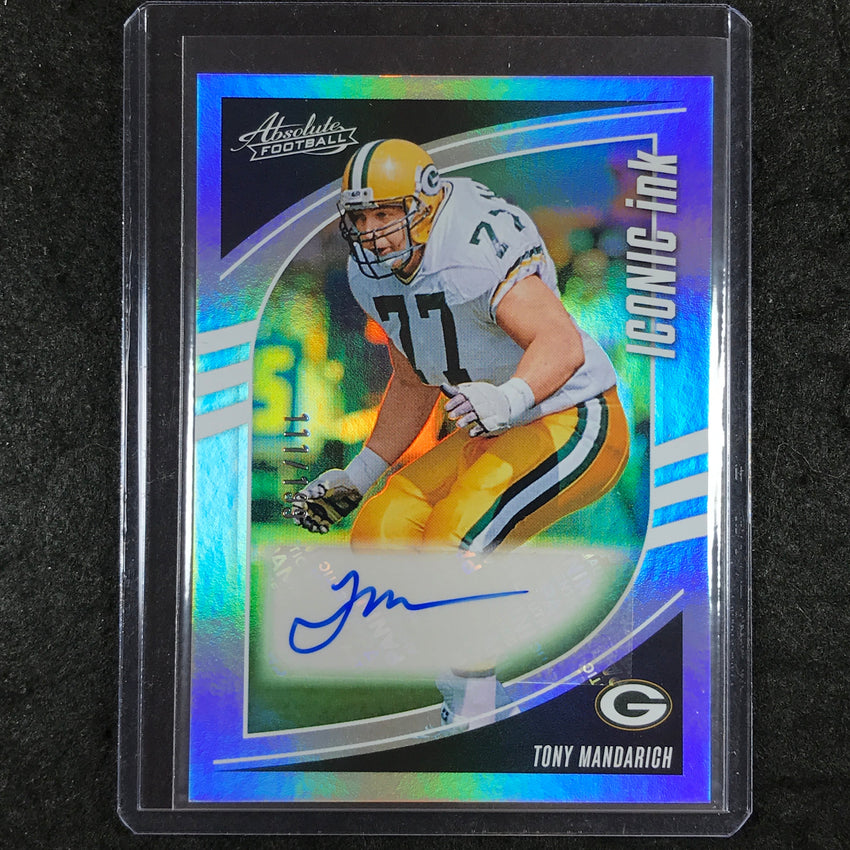 2025 Absolute Football TONY MANDARICH Iconic Ink Auto Silver 111/199