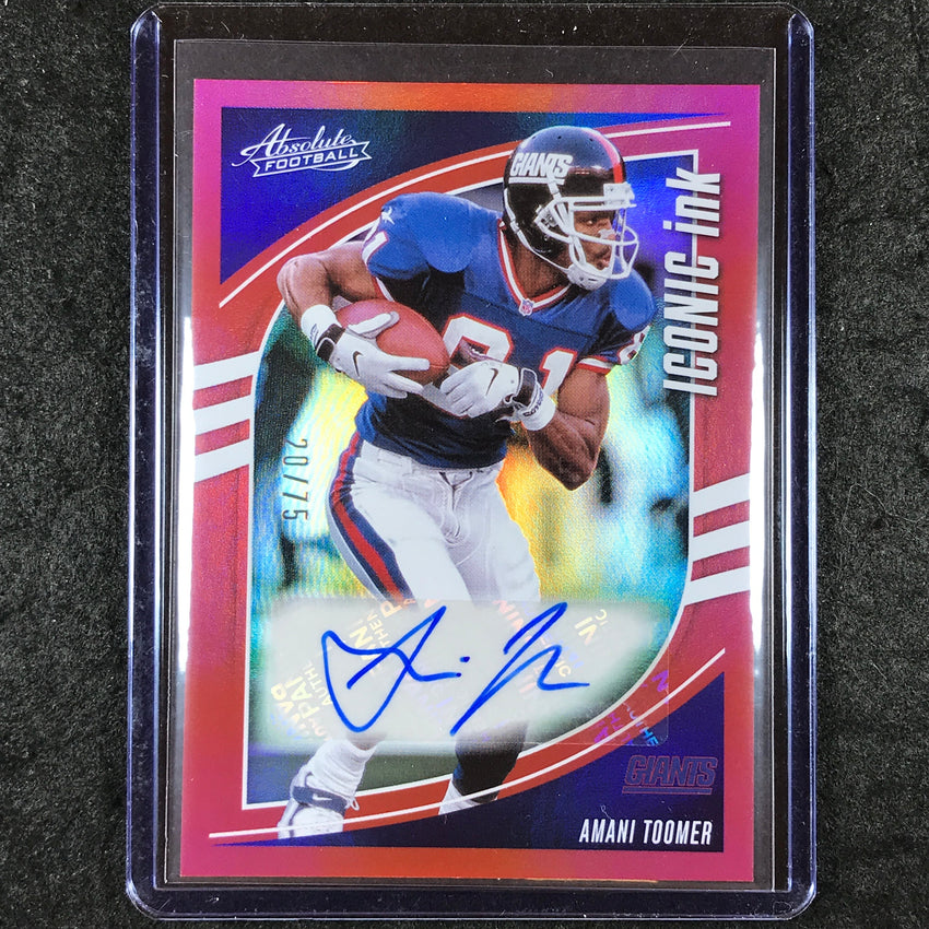 2025 Absolute Football AMANI TOOMER Iconic Ink Auto Red 20/75