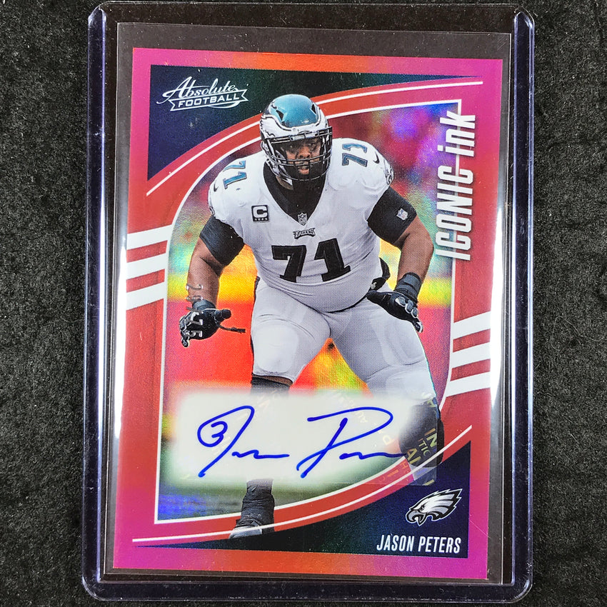 2025 Absolute Football JASON PETERS Iconic Ink Auto Red 29/75