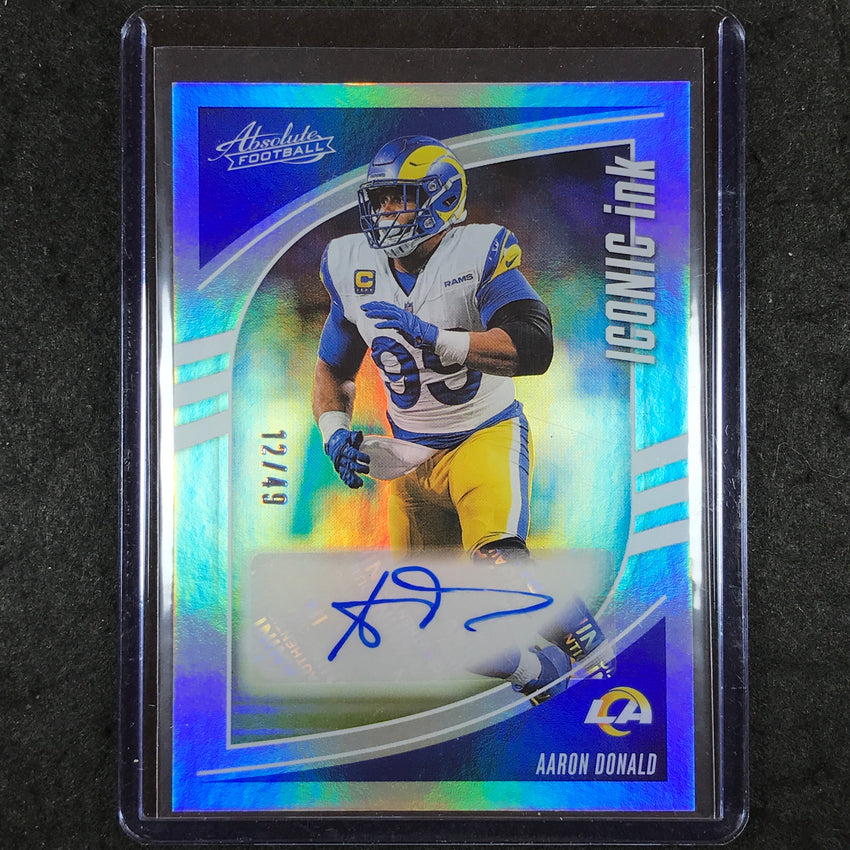 2025 Absolute Football AARON DONALD Iconic Ink Auto Silver 12/49