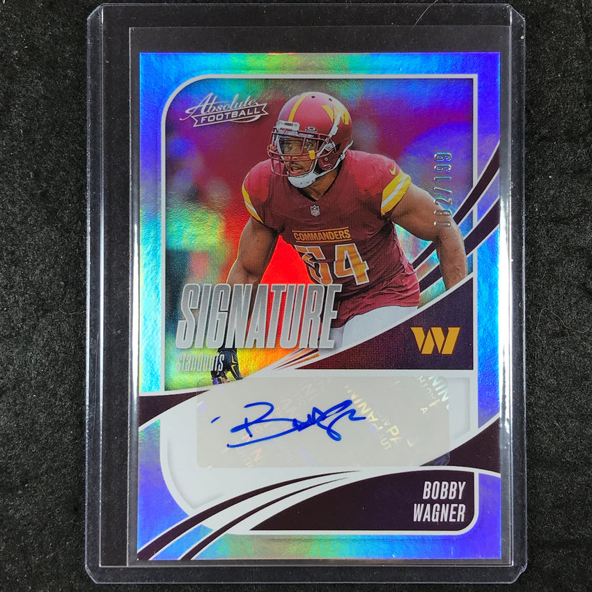 2025 Absolute Football BOBBY WAGNER Signature Standouts Auto Silver 82/199