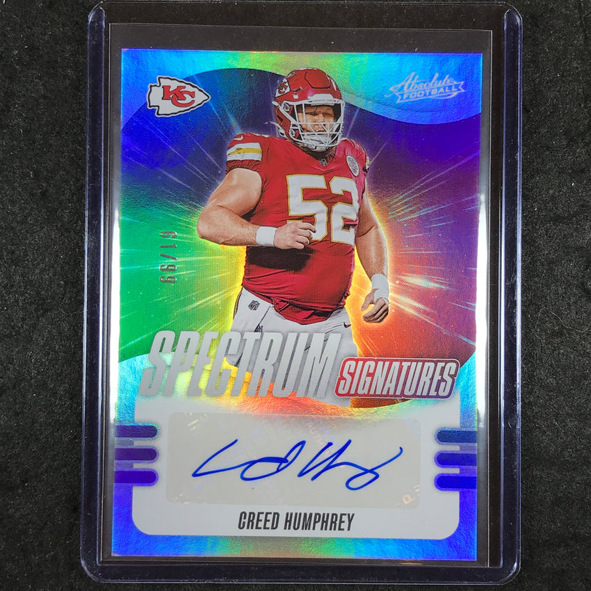 2025 Absolute Football CREED HUMPHREY Spectrum Signatures Auto Silver 61/99