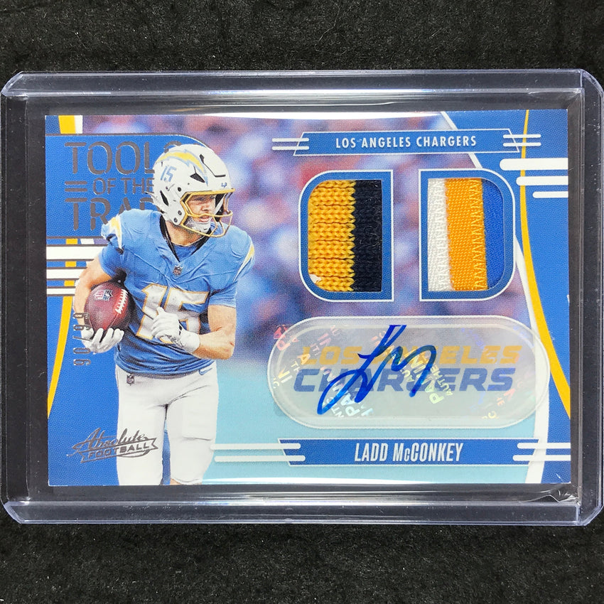 2025 Absolute Football LADD MCCONKEY Tools of the Trade Double Patch Auto 90/99