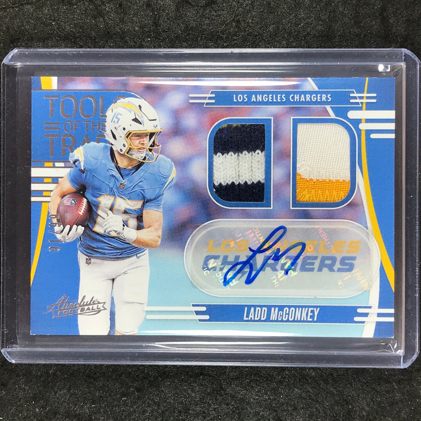 2025 Absolute Football LADD MCCONKEY Tools of the Trade Double Patch Auto 91/99