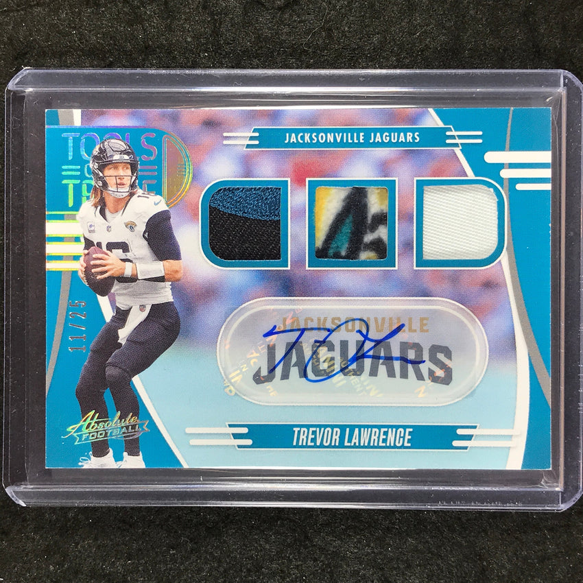2025 Absolute TREVOR LAWRENCE Tools of the Trade Triple Patch Auto Prime 11/25