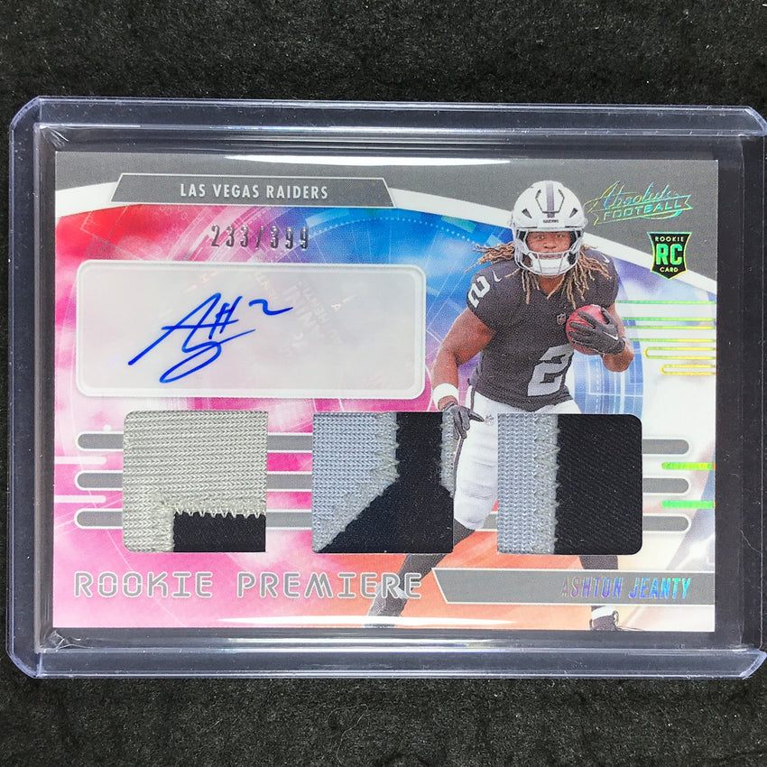 2025 Absolute ASHTON JEANTY Rookie Premiere Materials Patch Auto 233/399