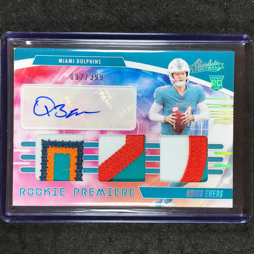 2025 Absolute Football QUINN EWERS Rookie Premiere Materials Patch Auto 92/399