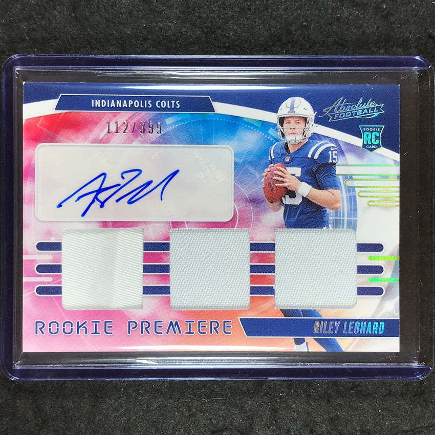 2025 Absolute RILEY LEONARD Rookie Premiere Materials Patch Auto 112/399