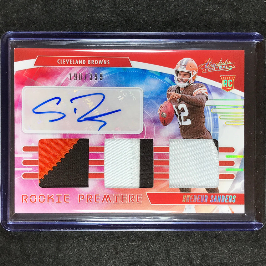 2025 Absolute SHEDEUR SANDERS Rookie Premiere Materials Patch Auto 190/399