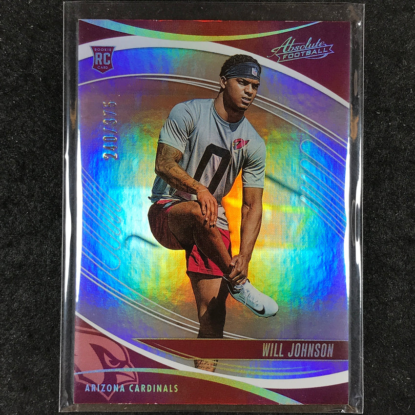 2025 Absolute Football WILL JOHNSON Rookie Base Silver Spectrum /375 #198