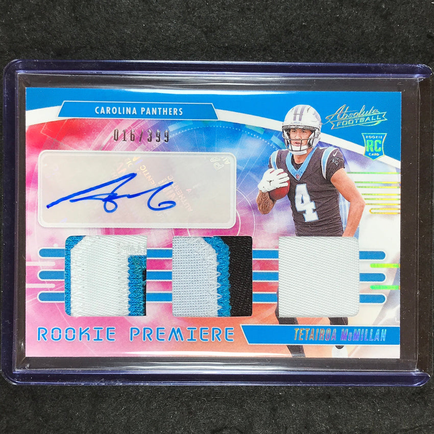 2025 Absolute TETAIROA MCMILLAN Rookie Premiere Materials Patch Auto 16/399