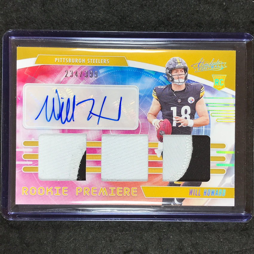 2025 Absolute Football WILL HOWARD Rookie Premiere Materials Patch Auto 234/399