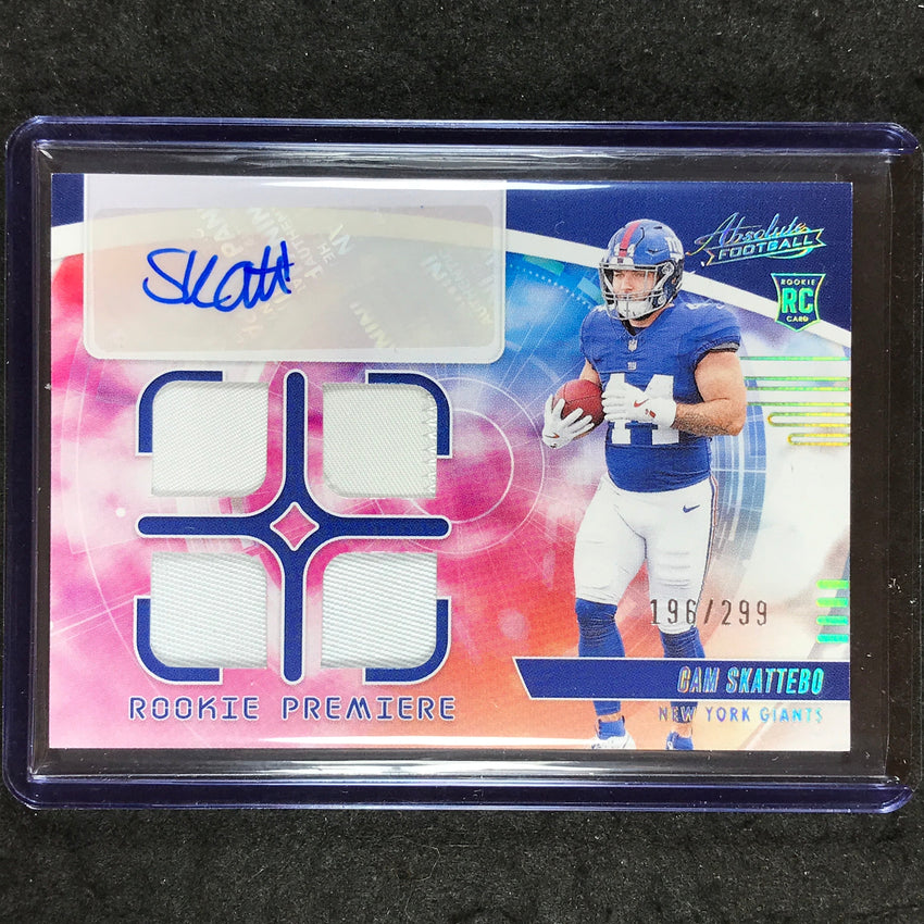 2025 Absolute CAM SKATTEBO Rookie Premiere Materials Quad Patch Auto 196/299